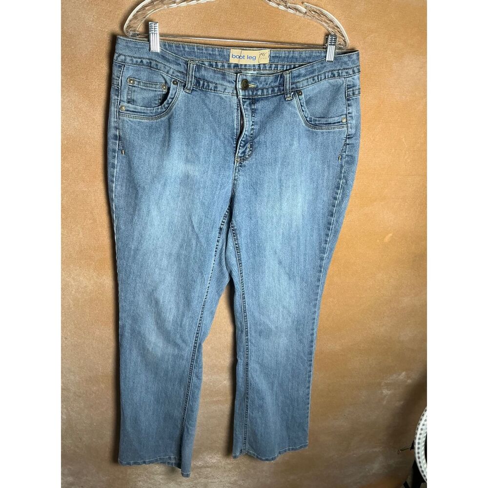 JMS Just‎ My Size Boot Leg Denim Jeans Womens 18W Light Wash Flare Casual